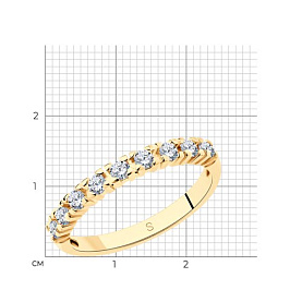 Кольцо SOKOLOV - Серебро 925, Фианит (арт. 93010911)