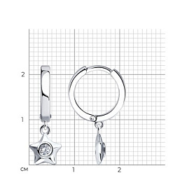 Серьги SOKOLOV - Серебро 925, Фианит (арт. 94026628)