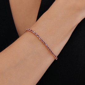 Браслет SOKOLOV - Золото 585, Синтетический александрит (арт. 750590)