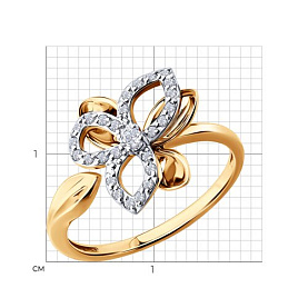 Кольцо SOKOLOV - Золото 585, Фианит (арт. 019859)