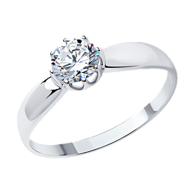 Кольцо SOKOLOV - Серебро 925, Фианит (арт. 94013648)