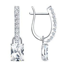 Серьги Diamant - Серебро 925, Фианит (арт. 94-121-00212-1)