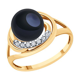 Кольцо Diamant - Серебро 925, Жемчуг культивированный, Фианит (арт. 93-310-01927-2)
