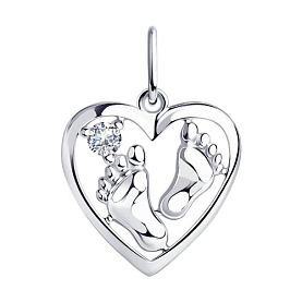 Подвеска Diamant - Серебро 925, Фианит (арт. 94-130-01161-1)