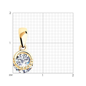 Подвеска SOKOLOV - Серебро 925, Фианит (арт. 93030422)