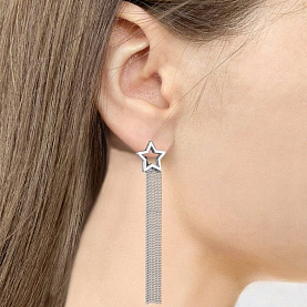 Серьги Аквамарин - Серебро 925 (арт. 34084.5)