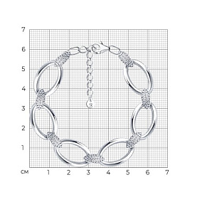 Браслет SOKOLOV - Серебро 925, Фианит (арт. 94051503)
