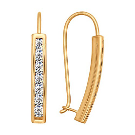 Серьги SOKOLOV - Золото 375, Фианит (арт. 022827-4)