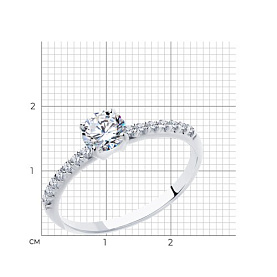 Кольцо SOKOLOV - Серебро 925, Фианит (арт. 94012944)