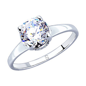 Кольцо SOKOLOV - Серебро 925, Фианит (арт. 94012811)