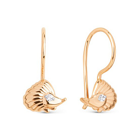 Серьги ЮФ Династия - Золото 375, Фианит (арт. 022432-5102)