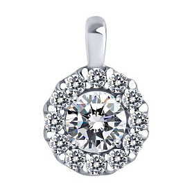 Подвеска SOKOLOV - Серебро 925, Фианит (арт. 94032780)