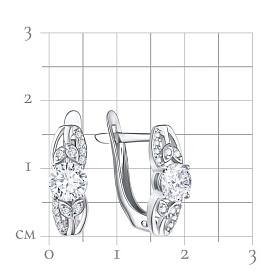 Серьги Talant - Серебро 925, Фианит (арт. 10-72-0001-10190)