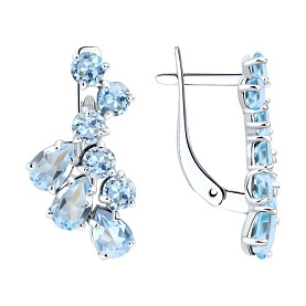 Серьги SOKOLOV - Серебро 925, Топаз (арт. 92020006)