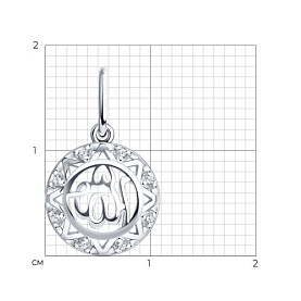 Подвеска SOKOLOV - Серебро 925, Фианит (арт. 94031198)