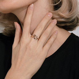 Кольцо ЮФ Династия - Золото 585 (арт. 024441-1012)