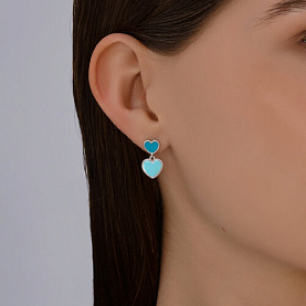 Серьги Diamant - Серебро 925, Эмаль (арт. 94-122-02232-1)