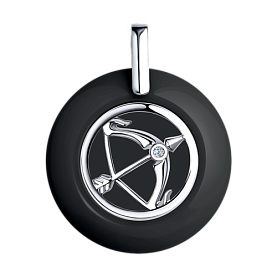 Подвеска Diamant - Серебро 925, Керамика, Фианит (арт. 94-130-01258-1)