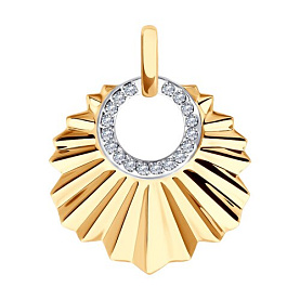 Подвеска SOKOLOV - Золото 585, Фианит (арт. 036643)