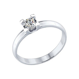 Кольцо SOKOLOV - Серебро 925, Swarovski (арт. 89010056)