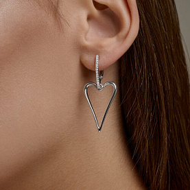 Серьги Diamant - Серебро 925, Фианит (арт. 94-121-00207-1)