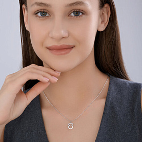Колье SOKOLOV - Серебро 925, Фианит (арт. 94071291)