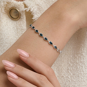 Браслет SOKOLOV - Золото 585, Топаз лондон (арт. 750677-3)