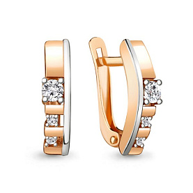 Серьги Аквамарин - Серебро 925, Фианит (арт. 48616А.6)