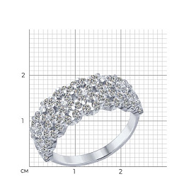 Кольцо SOKOLOV - Серебро 925, Фианит (арт. 94012284)