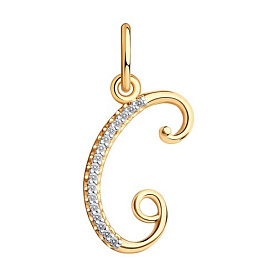 Подвеска SOKOLOV - Золото 585, Фианит (арт. 034540)