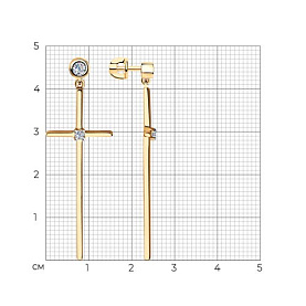 Серьги SOKOLOV - Серебро 925, Фианит (арт. 93020951)