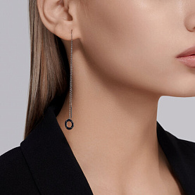 Серьги SOKOLOV - Серебро 925, Фианит (арт. 94026101)