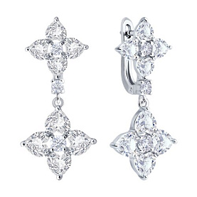 Серьги SOKOLOV - Серебро 925, Фианит (арт. 94027026)