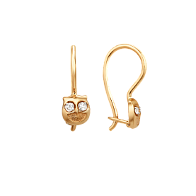 Серьги ЮФ Династия - Золото 585, Фианит (арт. 002155-1100)