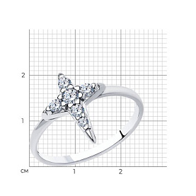 Кольцо SOKOLOV - Серебро 925, Фианит (арт. 94013388)