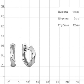 Серьги Аквамарин - Серебро 925 (арт. 34724.5)