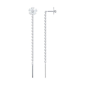 Серьги SOKOLOV - Серебро 925, Фианит (арт. 94025289)