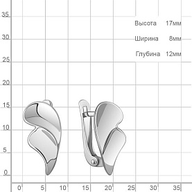 Серьги Аквамарин - Серебро 925 (арт. 34953.5)