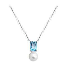 Колье Diamant - Золото 585, Топаз, Жемчуг культивированный (арт. 52-370-02793-1)