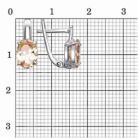 Серьги Красная пресня - Серебро 925, Фианит (арт. 33814974Пл11)