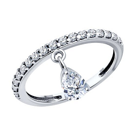 Кольцо SOKOLOV - Серебро 925, Фианит (арт. 94013858)