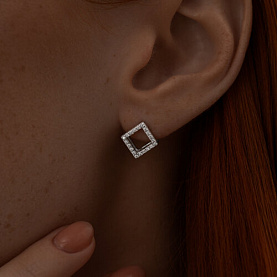 Серьги SOKOLOV - Серебро 925, Фианит (арт. 94025911)