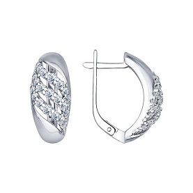 Серьги SOKOLOV - Серебро 925, Фианит (арт. 94022248)