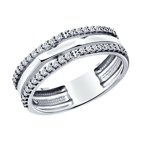 Кольцо SOKOLOV - Серебро 925, Фианит (арт. 94013696)