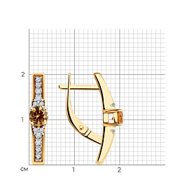 Серьги Diamant - Серебро 925, Фианит (арт. 93-120-01604-2)