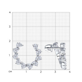 Серьги SOKOLOV - Серебро 925, Фианит (арт. 94026879)