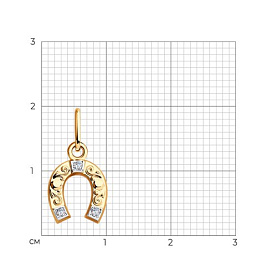Подвеска SOKOLOV - Золото 585, Фианит (арт. 033097)