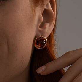Серьги SOKOLOV - Серебро 925, Янтарь пресс. (арт. 83020067)