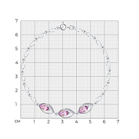 Браслет SOKOLOV - Серебро 925, Аметист, Фианит (арт. 92050093)