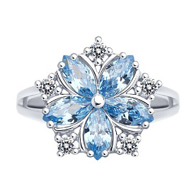 Кольцо SOKOLOV - Серебро 925, Фианит (арт. 94014192)